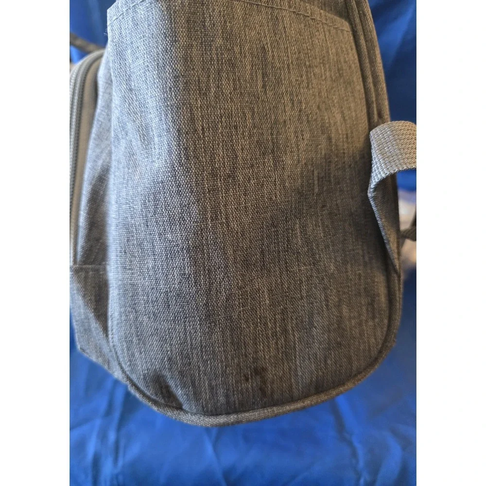 Gray Large Backpack Baby Diaper‎ Bag Nylon Insulated Adjustable Strap Backpack